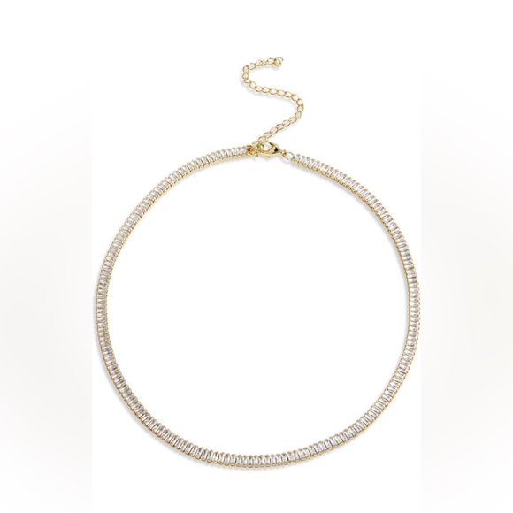 SAVVY CIE JEWELS Baguette
CZ Choker Tennis Necklace - Picture 2 of 3